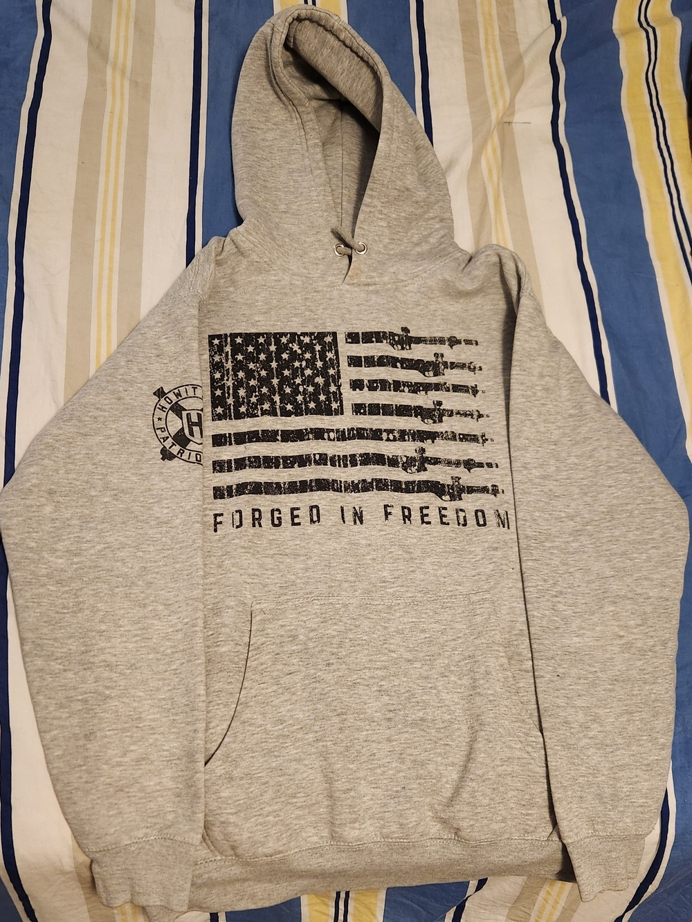 Howitzer Patriot Grey Hooded Sweatshirt
